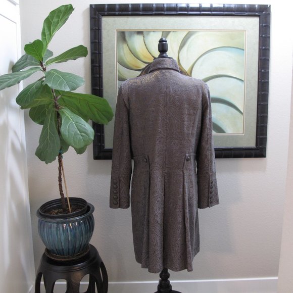 SOFT SURROUNDINGS - Velvet Damask Military Trench Coat - Picture 13 of 15